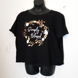 Desiree 'simply blessed' black tshirt